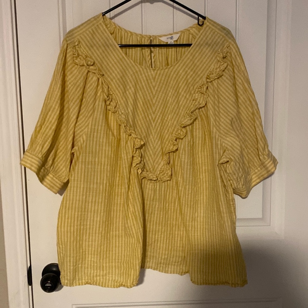 Yellow blouse 2x
